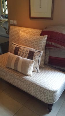 Banquette covered in Link Beach